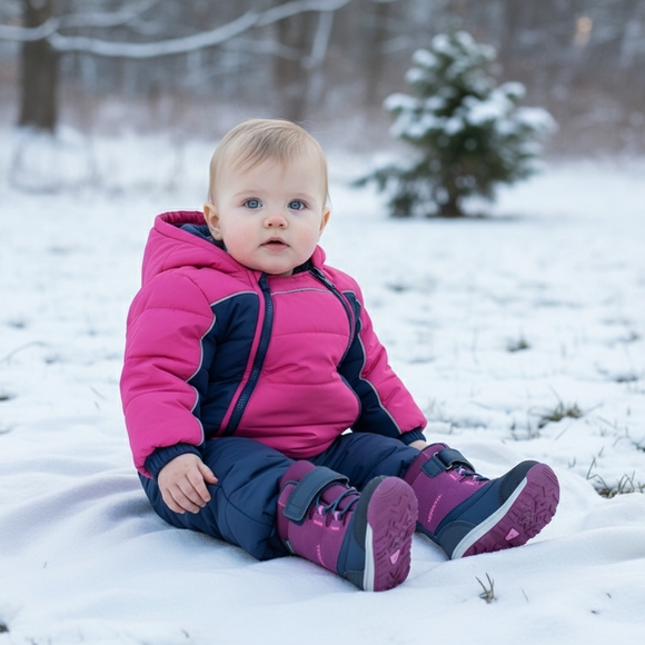 Merrell Other - Merrell snow storm junior berry navy winter boots size 4M
